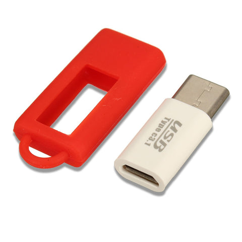 USB 3.1 Type C Male to Micro USB 2.0 5Pin Female Data Adapter For Tablet & Mobile Phone White Color