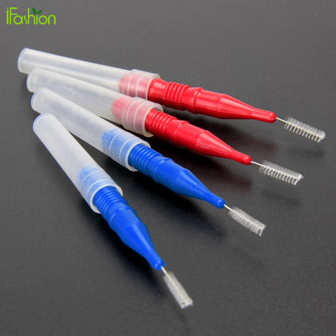 50PCS Tooth Flossing Head Soft Plastic Interdental Brush Oral Hygiene Dental Toothpick Tooth Pick Brush Teeth Cleaning