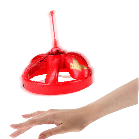 13.9*13.1cm BOHS Magic Hand Induction Floating UFO  Saucer Aircraft Flash Remote Control Helicopter Frisbee Toys