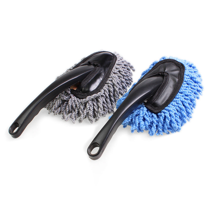 Microfiber Auto Window Cleaner Long Handle Car Wash Brush Dust Car Care Windshield Shine Towel Handy Washable Car Cleaning Tool