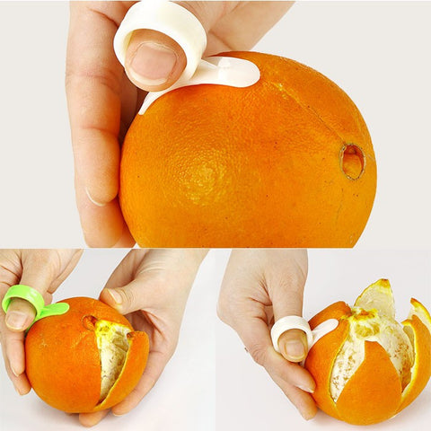 1pcs Kitchen Gadgets Cooking Tools Orange Peeler Parer Finger Type Open Orange Peel Orange Device