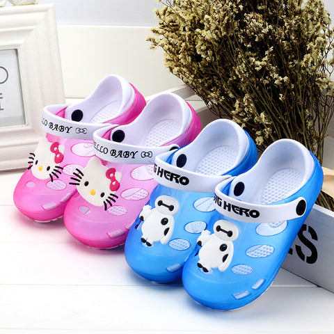 Children's sandals and slippers women jelly sandals Baotou boys and girls slip breathable hole shoes baby girls slippers summer
