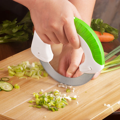 New Kitchen Gadgets Vegetable Chopper Slicer Anit-slip Handle & Round Sharp Knife