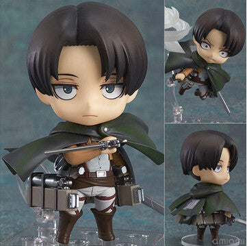 NEW hot 10cm Q version Attack on Titan Levi Rivaille Rival Ackerman mobile action figure toys collection christmas toy doll