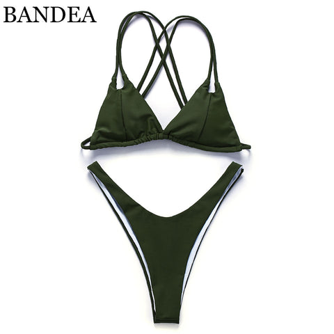 BANDEA 2017 Straps Swimwear Women Bikini Brazilian Bikini Padded Swimwear Bikini brazilian bottom Maillot De Bain Bikini