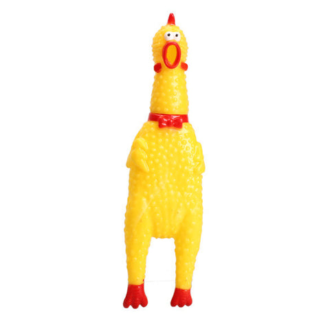 Funny Vent Long Neck Chicken Shrilling Chicken Sound Squeeze Screaming Toy Yellow for Kids Children Nice Gift