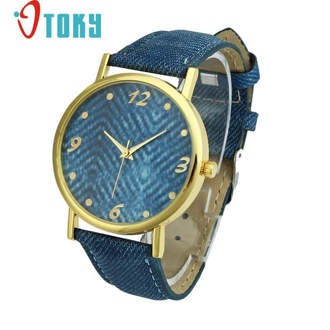 Hot Hothot Sales Design Women Watch Denim Cloth Wrist Watch Women Casual Quartz Watch, relogio feminino,montre femme jy28