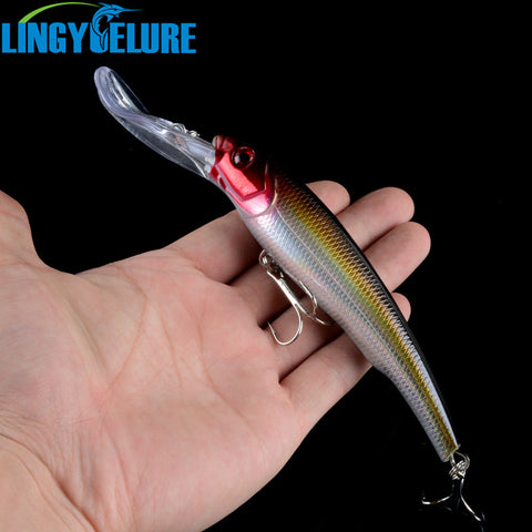 30g 16.5cm Minnow Fishing Lures Japan Deepswim Saltwater Hard Bait 3D Eyes Plastic Crank Bait Swimbait Sinking Wobbler