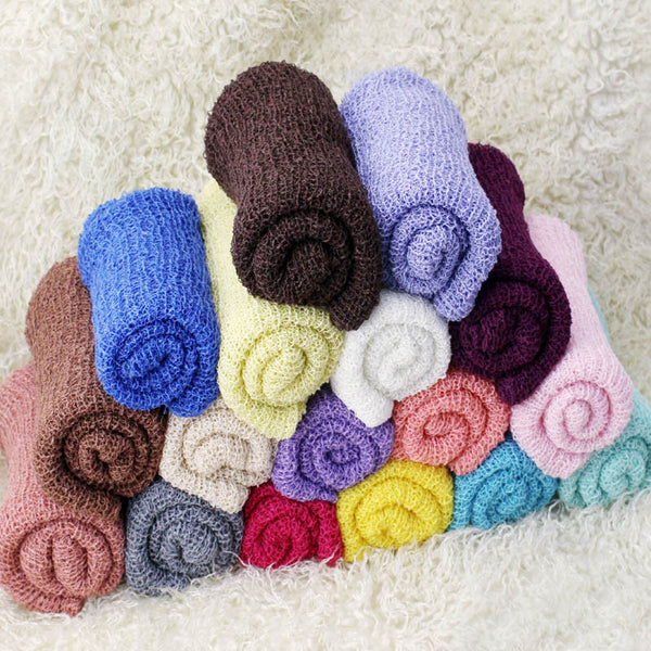 Baby Photography Props Blanket Rayon Wraps 40*150cm Stretch Knit Wrap Hammock Swaddling Padding Wraps Newborn Photo Wraps