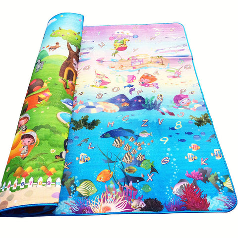 Baby Crawling Mat Sided Pattern Animal+Ocean 2*1.8m Baby Play Mat Baby Carpet Soft Floor Kids Baby Playmat Outdoor Carpet Child