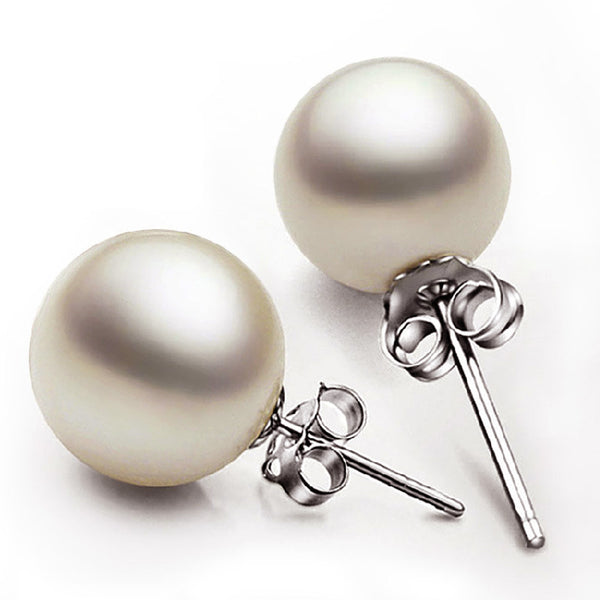 8MM Korea fashion jewelry wholesale sweet and simple pearl earrings new Superior quality Pearl Stud Earrings Ball For Women