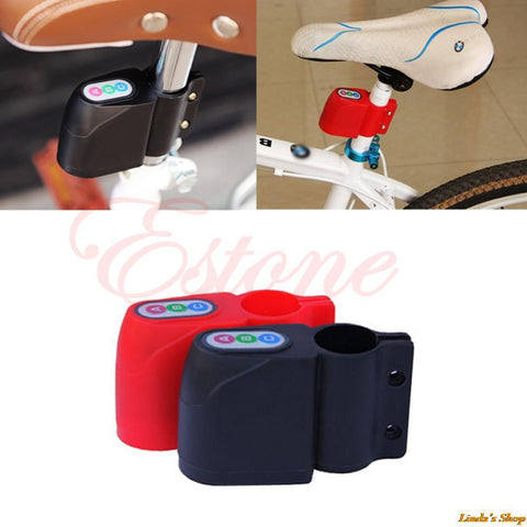 Excellent Security Alarm Security Bicycle Steal Lock Bike Bicycle alarm with Retail Packaging Black/RED