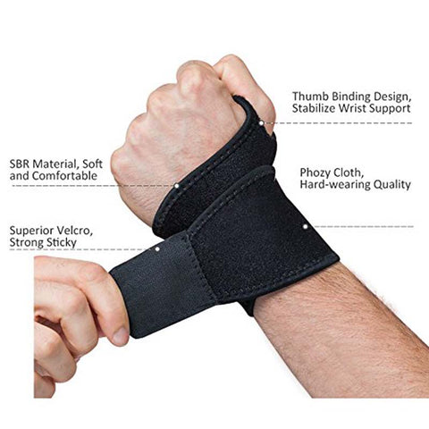 Reversible Sports Wrist Brace, Fitted Right / Left Thumb Stabilizer, Wrist Support Wrap for Badminton Tennis Weightlifting