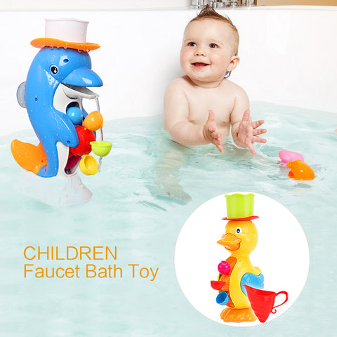 The New Listing Children Faucet Bath Toy Baby Bath Duck Toys In Bathroom Kids Water Spraying Tool Gift For Boys Girls Baby
