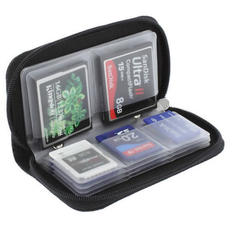 Black Memory Card Storage Carrying Case Holder Wallet 18slots + 4 slots For CF/SD/SDHC/MS/DS 3DS Game accessory