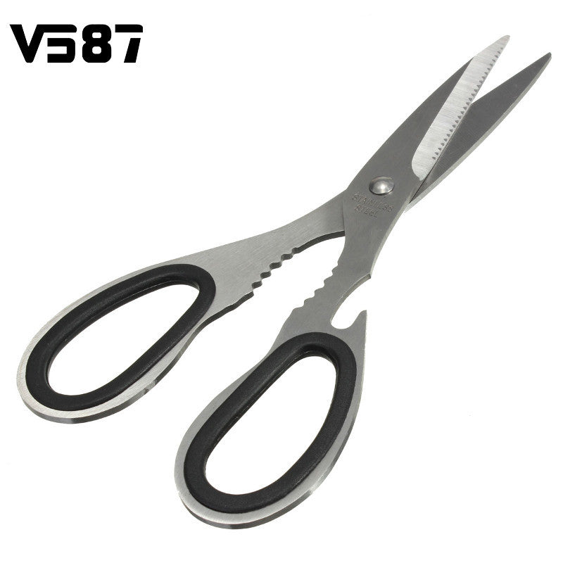 Cooking Scissors Multi-Functional Beer Cap Opener Kitchen Scissors Stainless Steel Shears Fish Chicken Bone Gadgets Tools