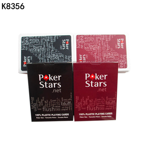 2 Sets/Lot Texas Holdem Plastic playing card game poker cards Waterproof and dull polish poker star Board games K8356