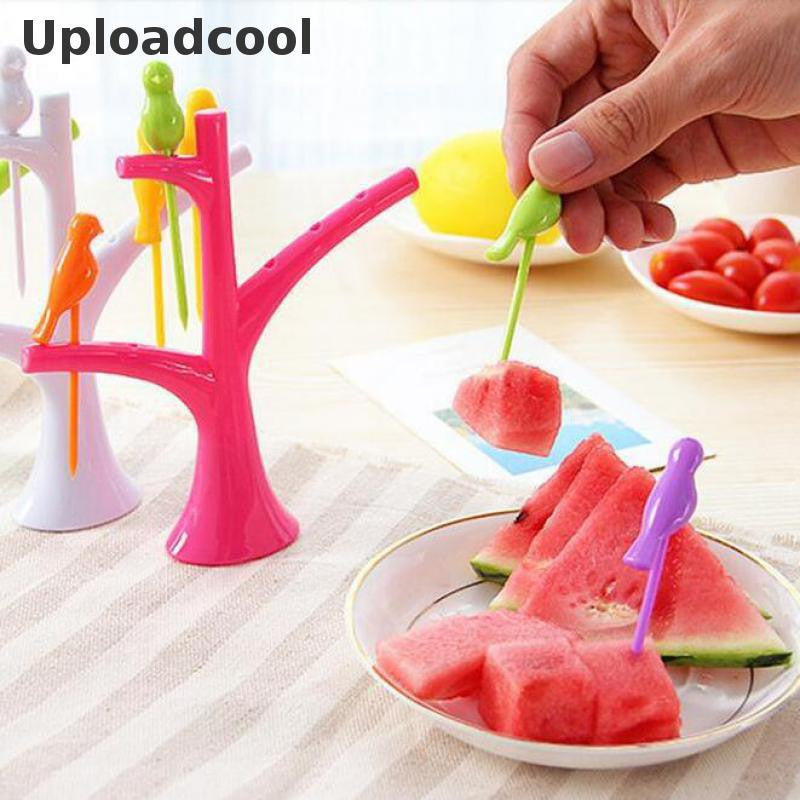 Uploadcool _ The new kitchen tool accessories cooking vegetables fruit fork creative fruit fork stick eco-chic gadgets