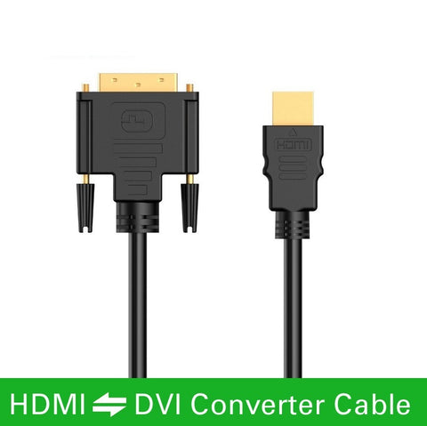 High speed HDMI to DVI 24+1 pin adapter Gold plated Male to male Cable For 1080P HD HDTV HD PC XBOX 1m 1.5m 2m 3m 5m