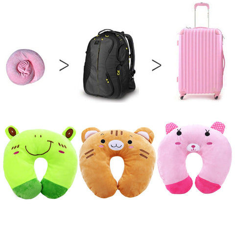2017 Cartoon Animals U Shaped Neck Pillow Ligth Weight Comfortable Multi-Color Travel Automatic Neck Support Head Rest Cushion