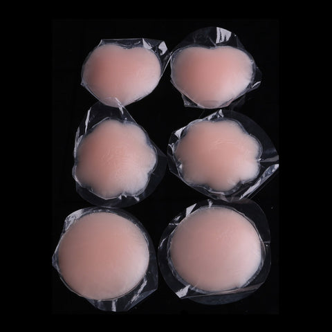 Hot Reusable Invisible Self Adhesive Silicone Breast Chest Nipple Cover Bra Pasties Pad Petal Mat Stickers Accessories For Woman