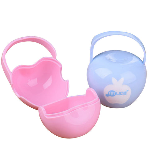 Pacifier Box Portable Storage Box Baby Teether Soother Pacifier Nipple Storage Box Apple Nipple Cradle Case Holder Box Unisex