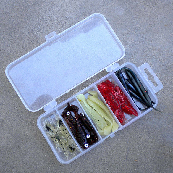 Transparent Fishing Lure Bait Tackle Boxes Fish Lure Hooks Bait Fishing Accessories Tool Case Storage Organizer Container