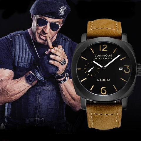 Men Watches Top Brand Luxury Leather Strap Sports Brown Army Military Quartz Watch Men Wrist Watch Clock Men's relogio masculino