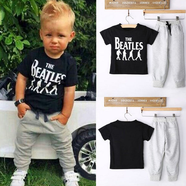 Summer Kids Clothes Sets Short Sleeve Boy T-shirt Pants Suit Clothing Set Newborn Sport Suits Children Baby Boy Clothes