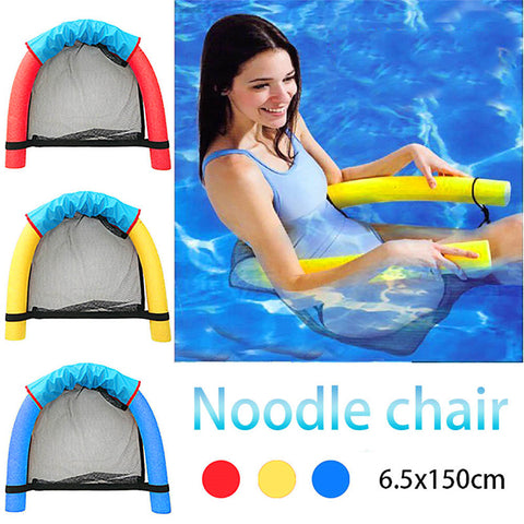 6.0x150CM Children Kids Soft Noodle Pool Mesh Water  floating bed chair pool noodle Chair Swimming Seat