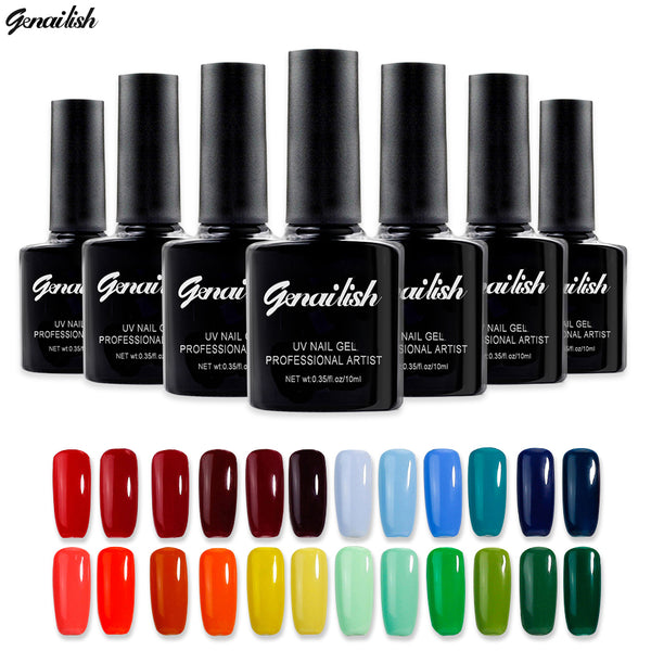 168 Colors Nail Gel Nail Polish UV Gel Polish Long-lasting Soak-off LED UV Gel Nail Gel 10ml/Pcs Nail Art Tools genailish-GB22