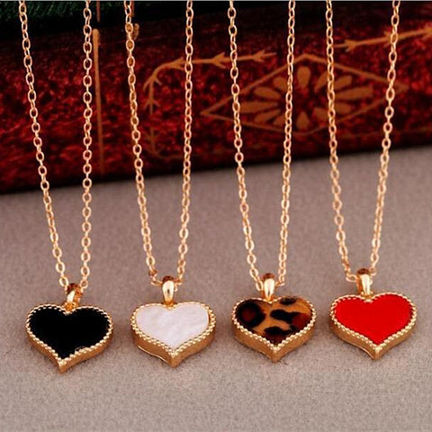 N147 Fashion Vintage 3 colors Heart Pendants Necklace Chain For Women Jewelry Accessories Wholesale 2017 Best Selling