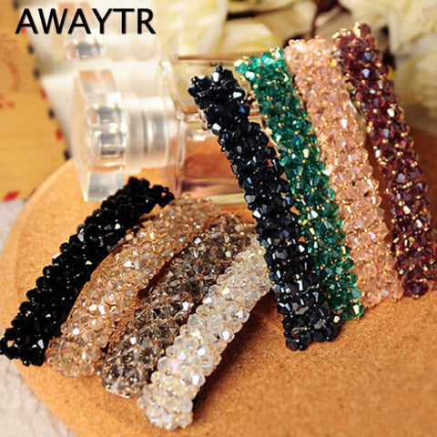 2017 Fashion Hairpins for Hair Women Girls Bling Headwear Crystal Rhinestone Barrette Hairpin Hair Clip Accessories