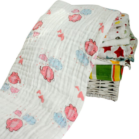 Y16 Newborn Baby Swaddling Blanket Infant Cotton Comfortable Muslin Swaddle Towel 120*120cm