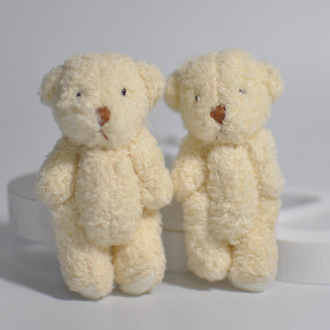 5PCS 2017 New Kawaii Small Teddy Bears Plush Soft Toys Pearl Velvet Teddy Dolls For Children Girlfriend Gifts Wedding Bouquet