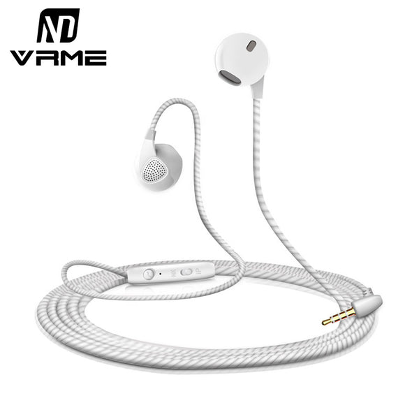 Vrme Sport Earphone Mobile Phone Earphones and Headphone with Microphone 3.5mm jack Stereo Headset Earbuds for Xiaomi iPhone 6 5