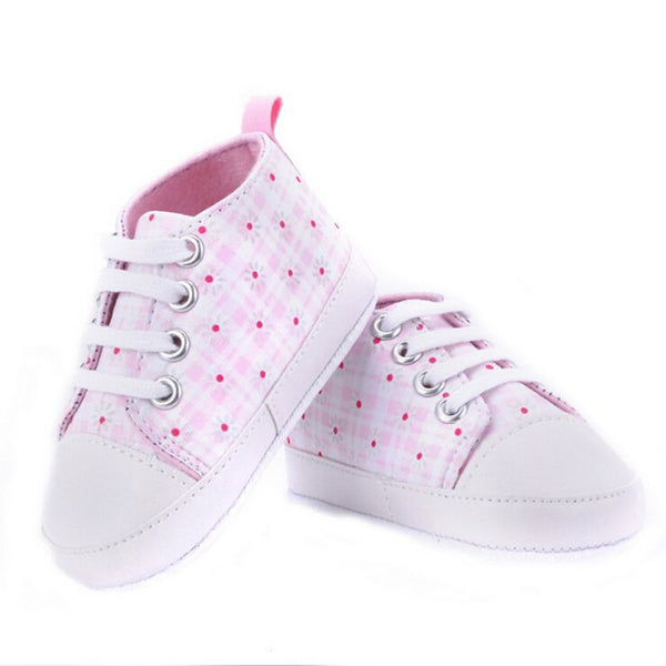 Infants Baby Boy Girl Soft Sole Crib Shoes Casual Lace Prewalkers Sneaker 0-18M X16