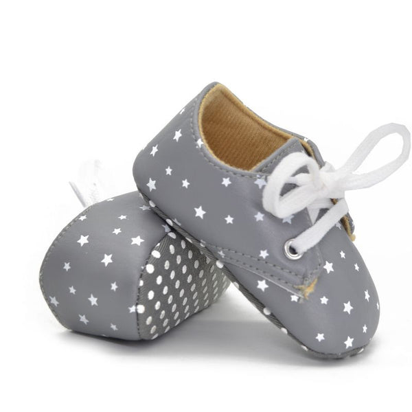 Baby Infant Girl Boy White Toddler Soft Sole Crib Shoes Sneaker Size 0-18M SL01