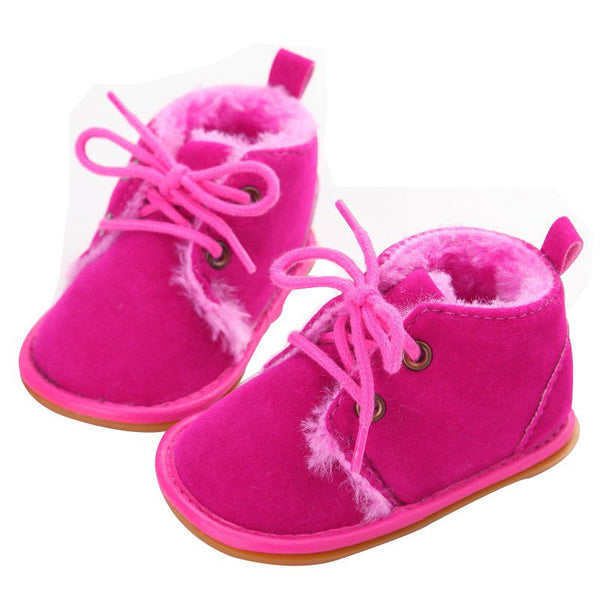 Newborn Boy Girl Lace-up Shoes Frist Walkers Infant Autumn Baby Warm Winter Shoes