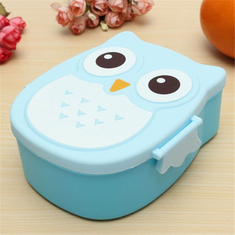 Portable Children Cute Cartoon Lunch Box Storage Bag Owl Food-safe Food Picnic Container Picnic Carry Tote