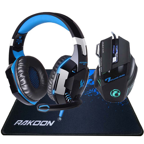 In Stock 5500 DPI X7 Pro Gaming Mouse+EACH G2000 Hifi Pro Gaming Headphone Game Headset+Gift Big Gaming Mousepad for Pro Gamer