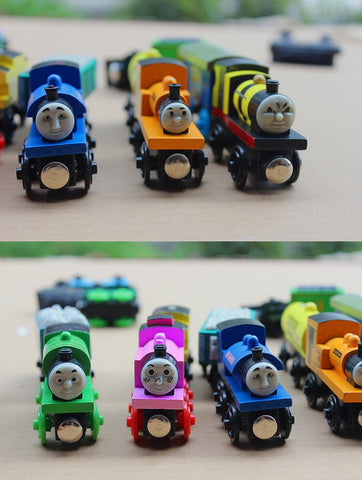 Thomas trains toy Magnetic Thomas and Friends Anime Wooden Thomas Train Car Wooden Magnetic Puzzle Toy Cars And Locomotives
