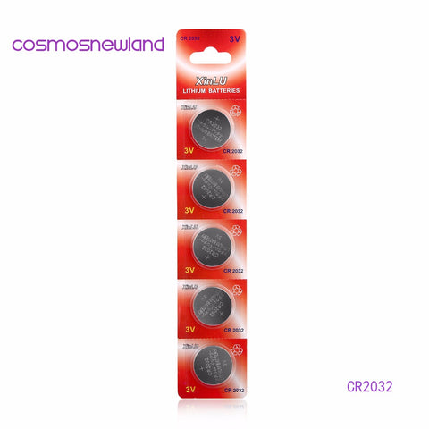 High quality 1lot=1pack=5PCS CR2032 DL2032 CR 2032 KCR2032 5004LC ECR2032 button cell coin Battery for watch,Cosmosnewland