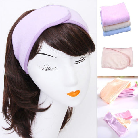 2017 New Pink Spa Bath Shower Make Up Wash Face Cosmetic Headband Hair Band Accessories Sale