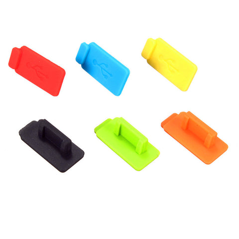 Best Price Colorful 6 Pcs Rubber Silicon Protective AntiI Dust USB Plug Cover Stopper For Computer Laptop Super Quality