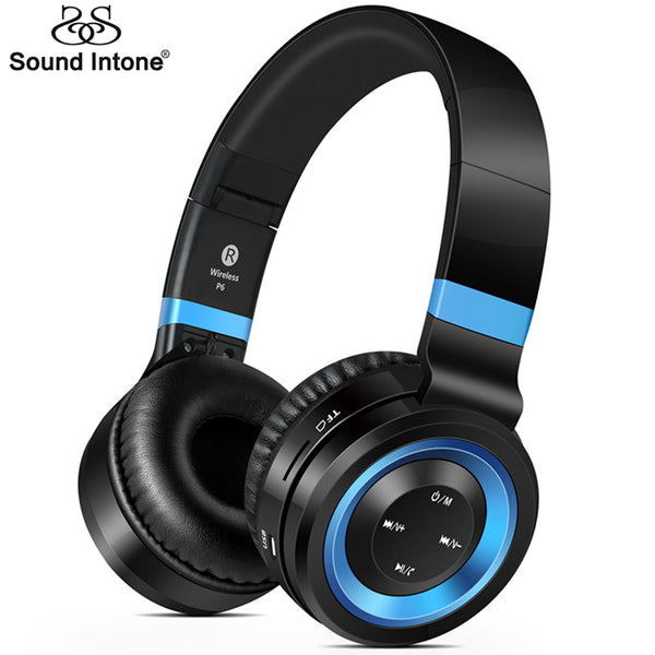 Sound Intone P6 Wireless  Headsets Bluetooth  4.0 Headphones with Microphone Support  TF Card FM Radio for MP3 Cellphones Laptop