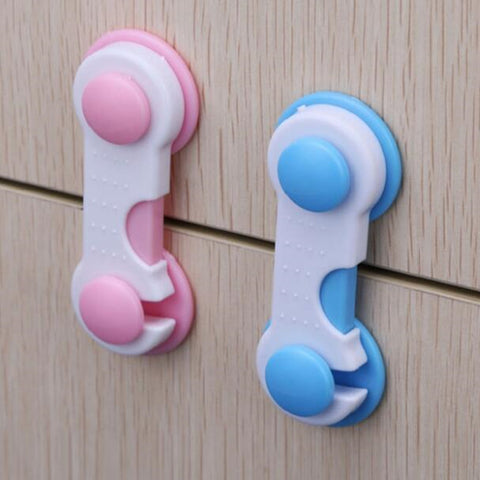 NEWONE 10 Pcs/Lot Door Drawers Wardrobe Todder Kids Baby Safety Plastic Lock Pink Blue Cover Free shipping New product Promotion