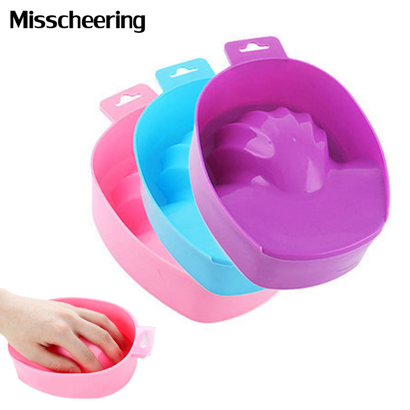 1pcs Nail Art Hand Wash Remover Soak Bowl DIY Salon Nail Spa Bath Treatment Manicure Tools