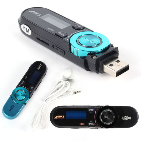 USB 16GB TF supported USB Flash MP3 Player With FM Radio Earphone Lot Colors