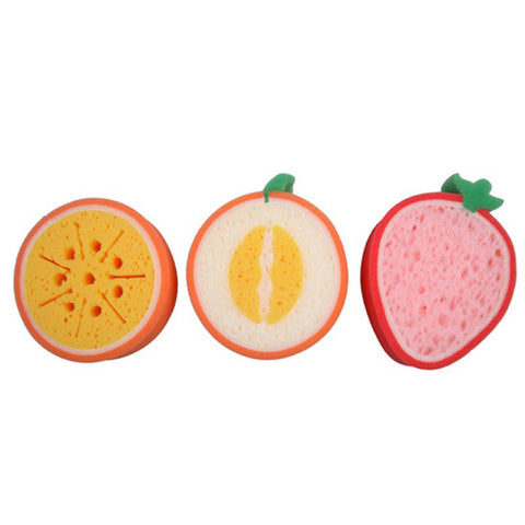3PCS Lovely Kitchen Tool Fruit Dish Washing Cleaning Cloth Gadget Sponge Scouring Home kitchen supplies